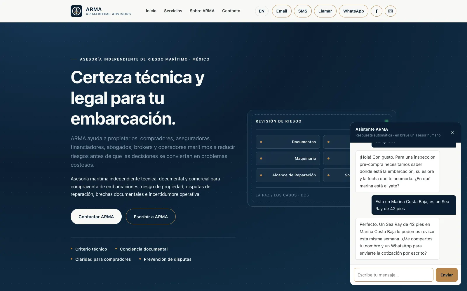 ARMA website assistant answering an inquiry