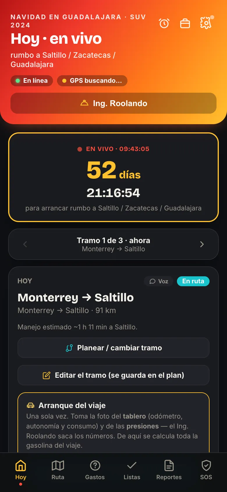 Roolando: today’s trip with a countdown